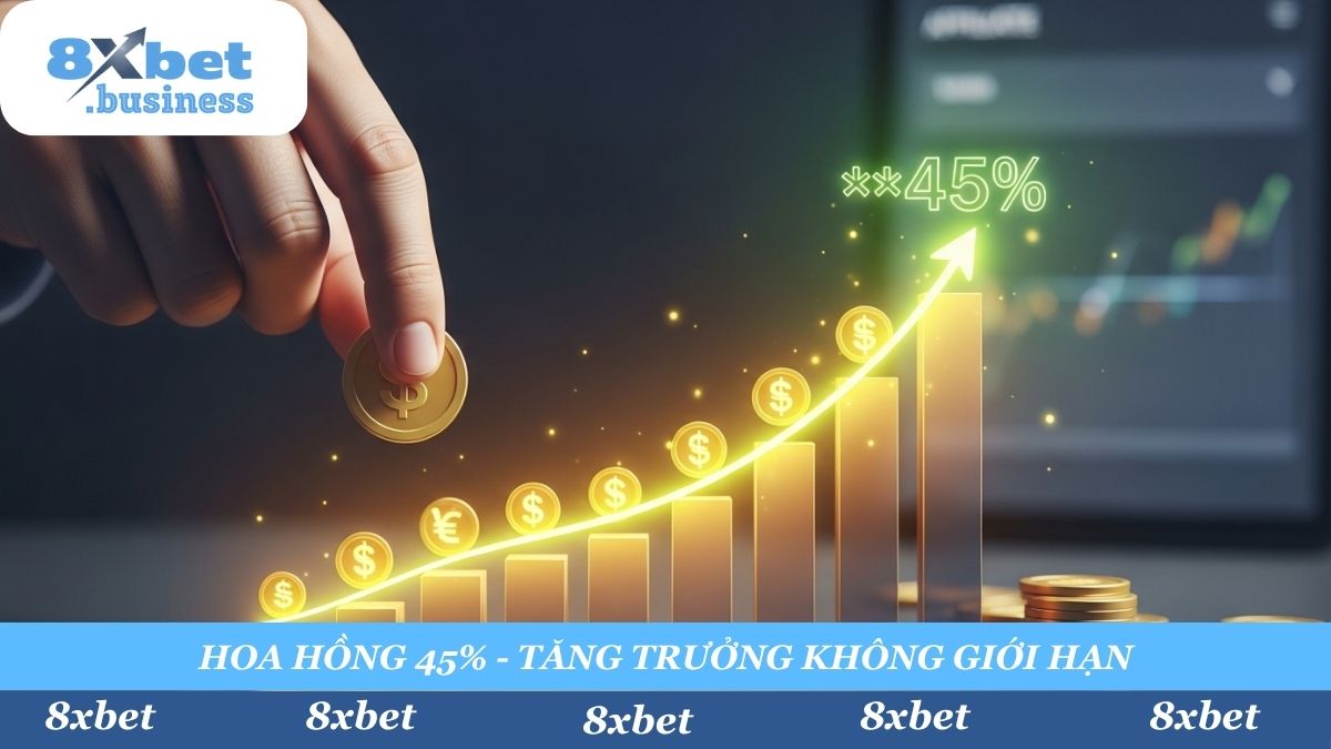 Cơ hội kiếm hoa hồng lên đến 45% từ 8xbet. Biến nỗ lực của bạn thành lợi nhuận khổng lồ, bền vững hàng tháng.