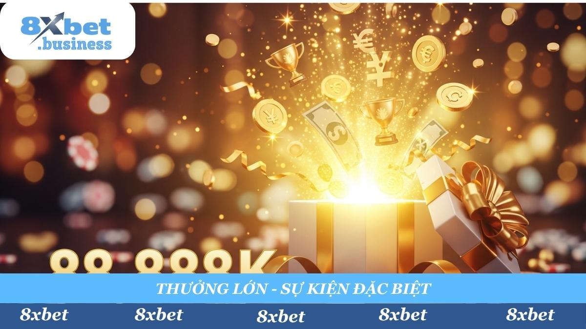 Tham gia ngay các sự kiện độc quyền như "Bậc Thầy Thể Thao" để nhận thưởng lên đến 88,888,000 VND! 8xbet liên tục mang đến những phần quà giá trị.